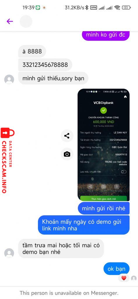 Preuves contre Le Dan Huy