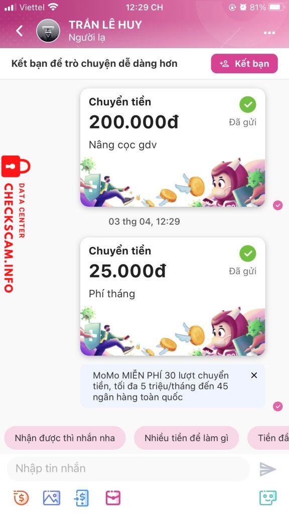 Preuves contre Trần Lê Huy