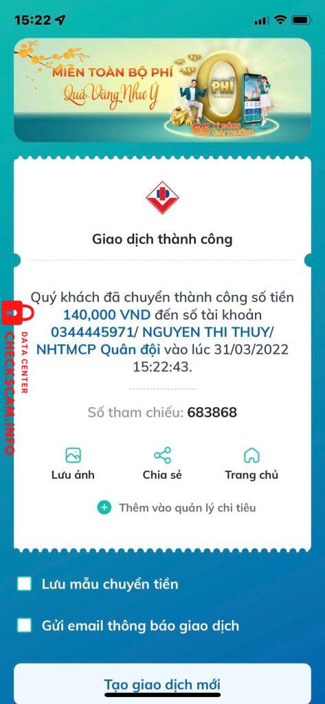 Preuves contre Nguyen Thi Thuy