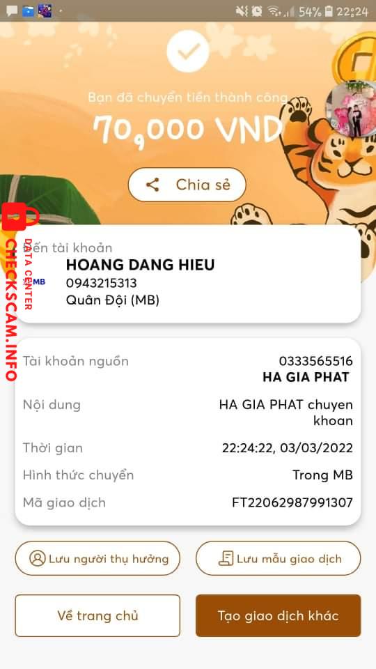 Preuves contre Hoàng Đăng Hiếu