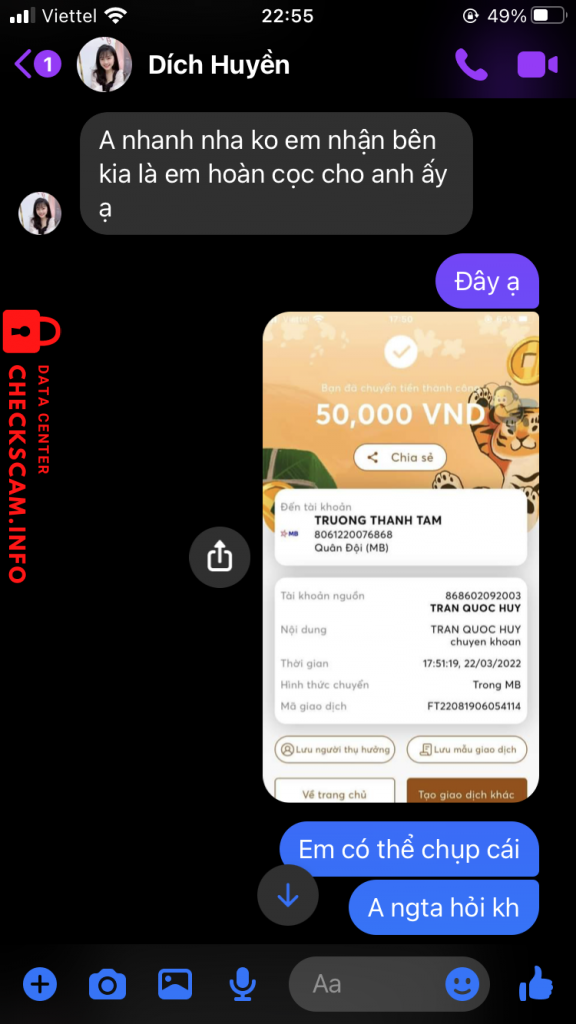 Preuves contre Truong Thanh Tam