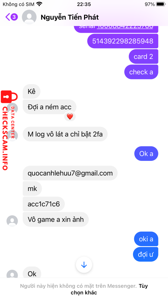 Preuves contre Nguyễn Tiến Phát