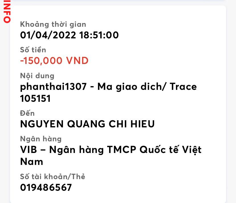 Preuves contre NGUYEN HOANG CHI HIEU