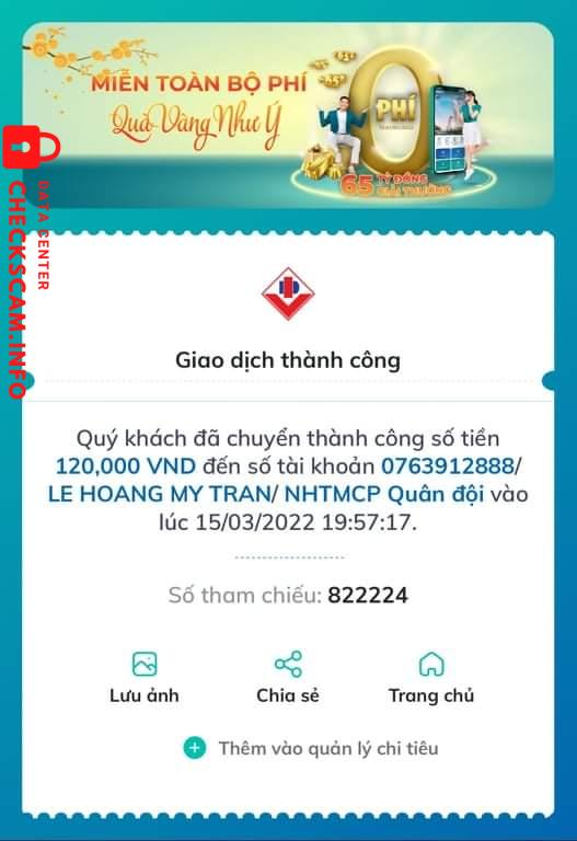 Preuves contre LE HOANG MY TRAN