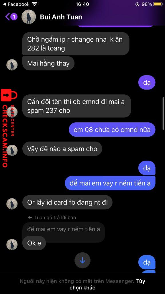 Preuves contre Bùi Anh Tuấn