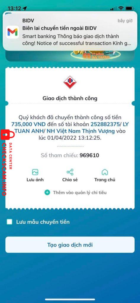 Preuves contre Ly tuan anh
