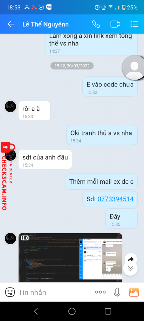 Preuves contre Lê Thế Nguyên