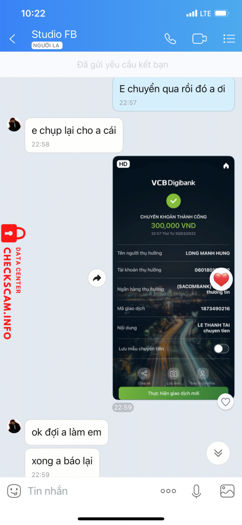Preuves contre Long Mạnh Hùng