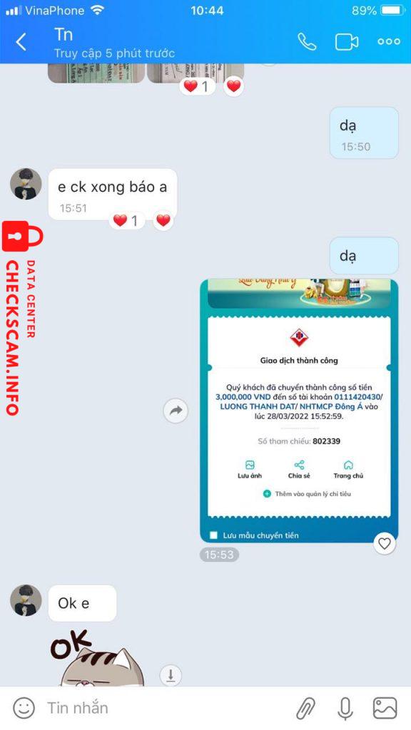 Preuves contre Lương thanh đạt