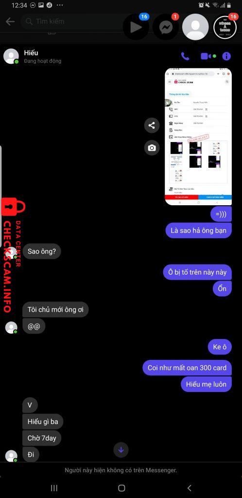 Preuves contre Nguyễn Trung Hiếu