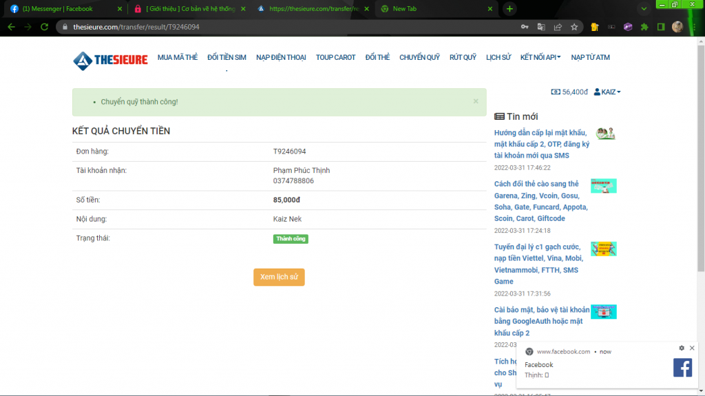 Preuves contre Phạm Thịnh