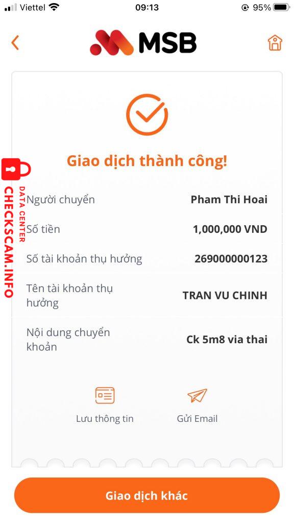 Preuves contre trần vũ chinh