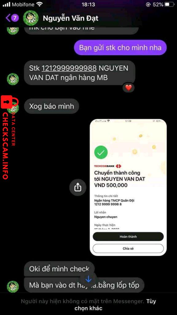 Preuves contre NGUYỄN VĂN ĐẠT