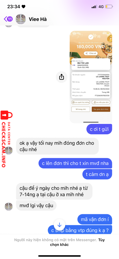 Preuves contre BUI THI LAN