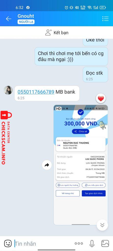 Preuves contre Nguyen Duc Thuong