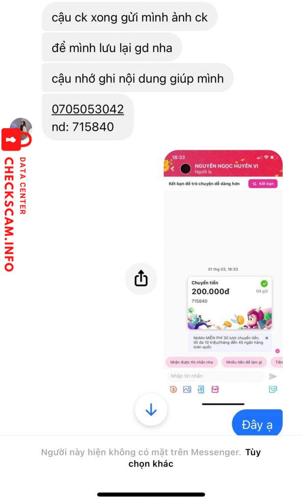Preuves contre NGUYỄN NGỌC HUYỀN VI