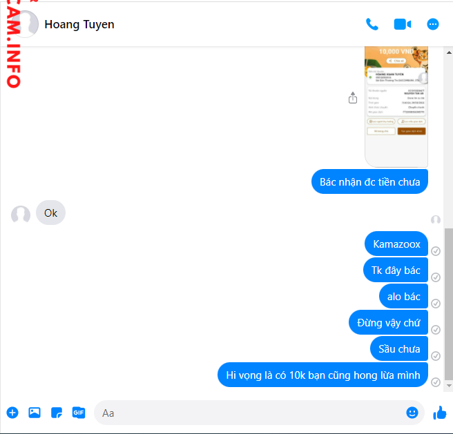 Preuves contre HOANG XUAN TUYEN