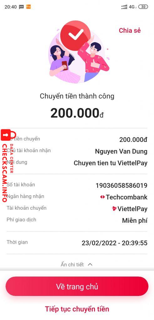 Preuves contre NGUYEN VAN DUNG