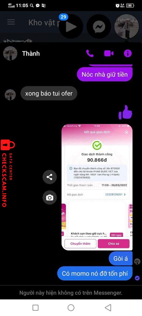 Preuves contre Phạm Quốc Việt