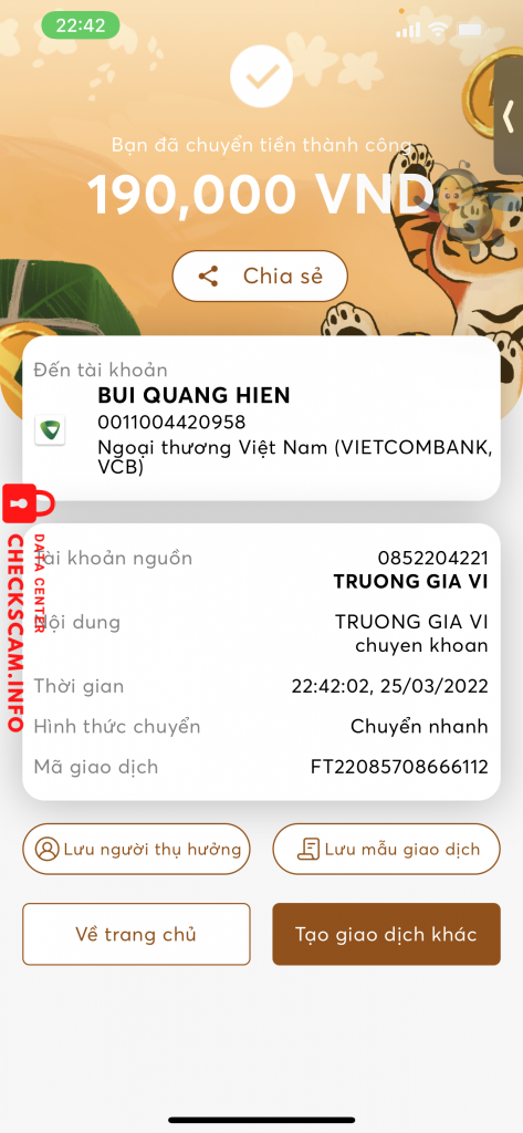 Preuves contre Bui Quang Hiền