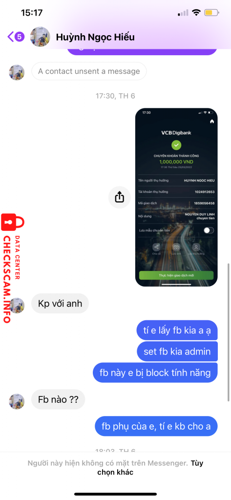 Preuves contre Huỳnh Ngọc Hiếu