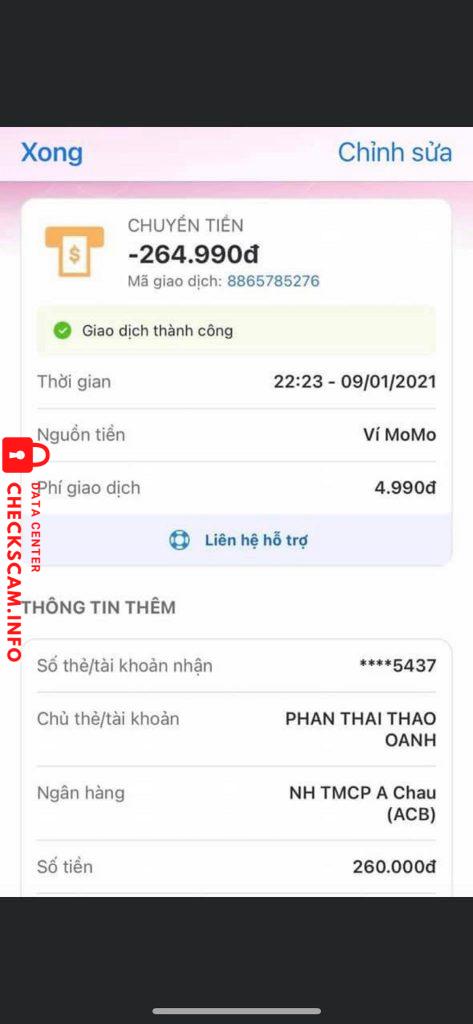 Preuves contre Phan Thái Thảo Oanh