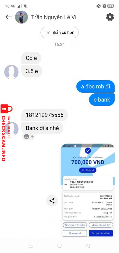 Preuves contre TRAN NGUYEN LE VI