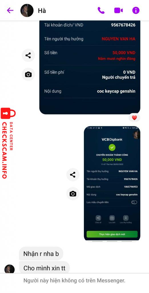 Preuves contre Nguyễn Văn Hà