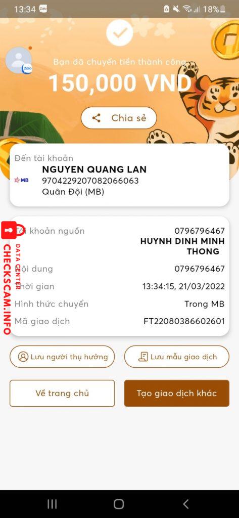 Preuves contre Nguyen Quang Lan