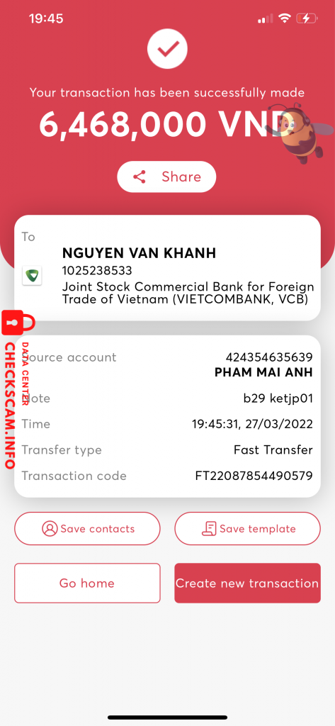 Preuves contre Nguyễn Văn Khánh