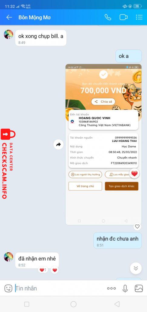 Preuves contre HOANG QUANG VINH
