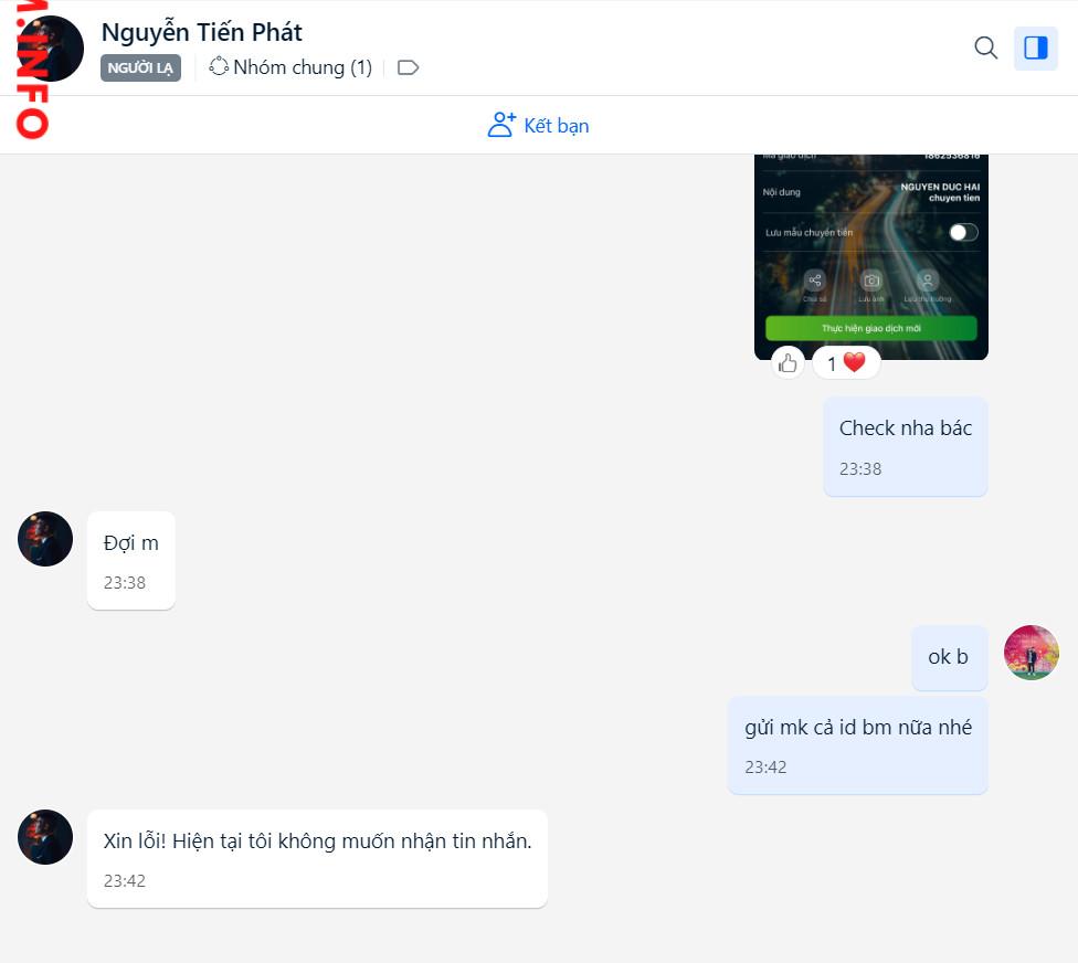 Preuves contre NGUYEN TIEN PHAT