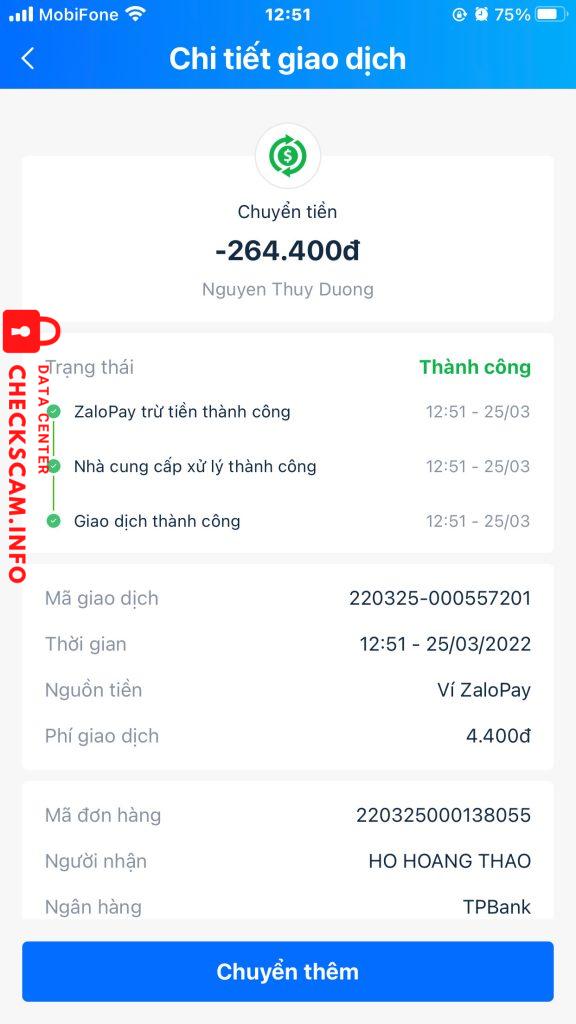 Preuves contre ho hoang thao