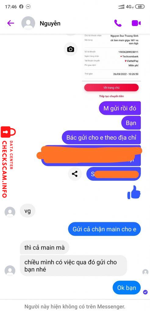 Preuves contre NGUYEN DUC TRUONG SINH