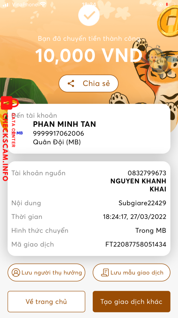 Preuves contre Phạm minh tân