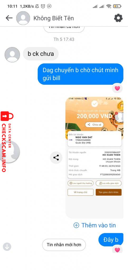 Preuves contre NGO VAN DAT