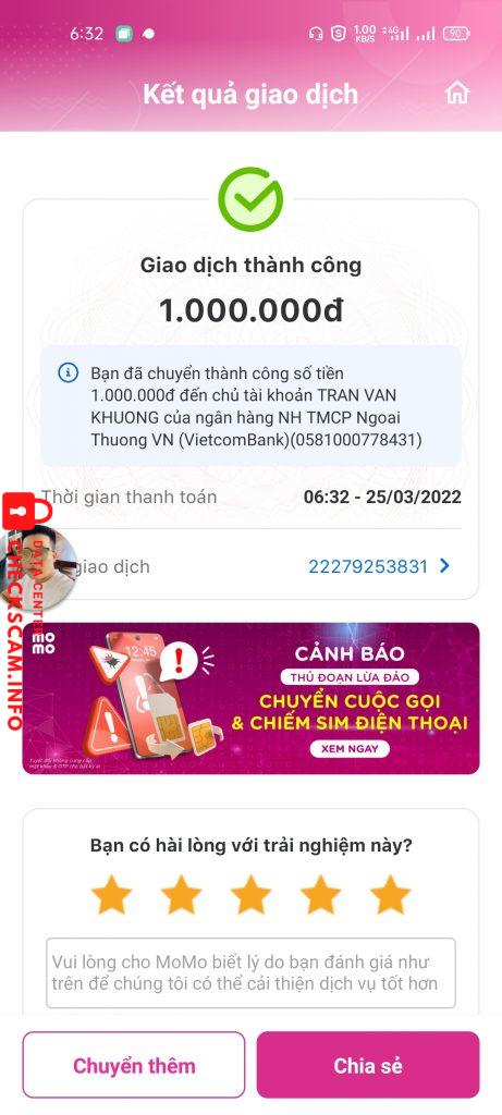 Preuves contre TRAN VAN KHUONG