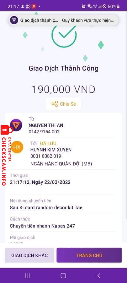 Preuves contre HUYNH KIM XUYEN