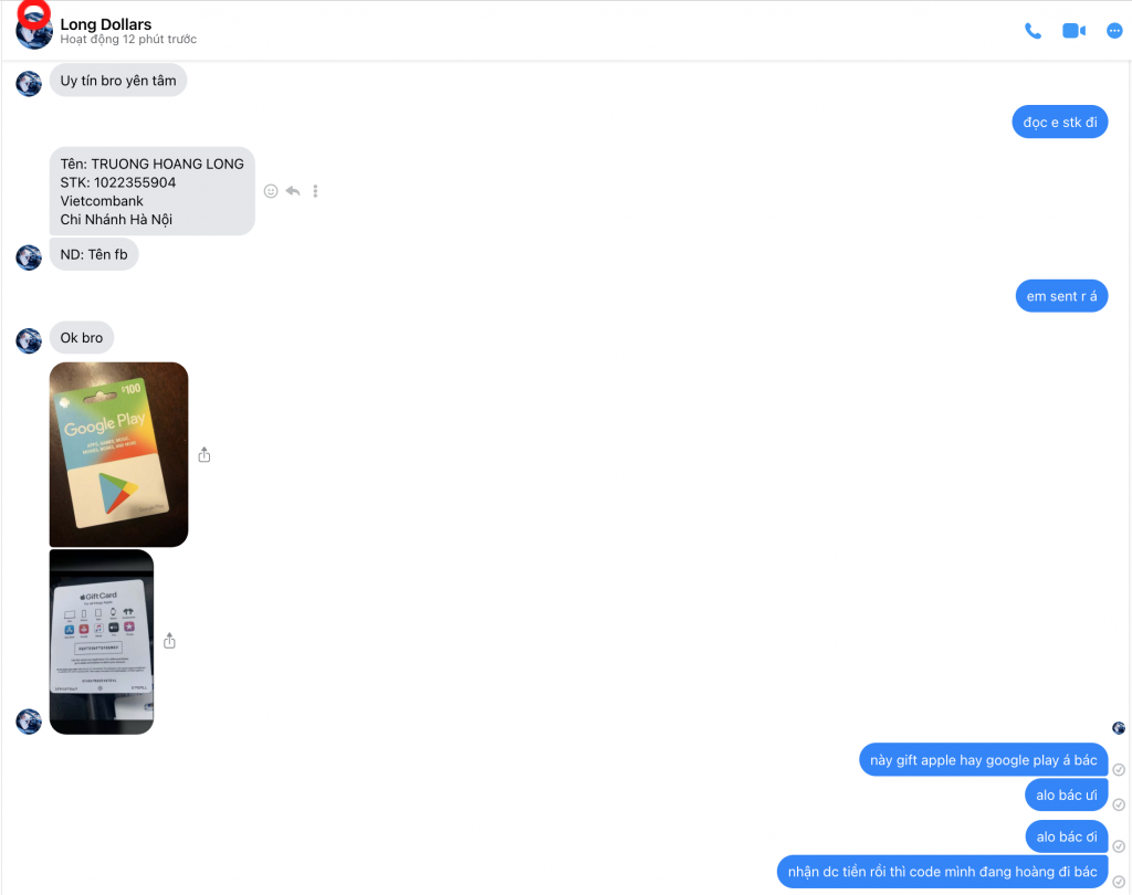 Preuves contre TRUONG HOANG LONG