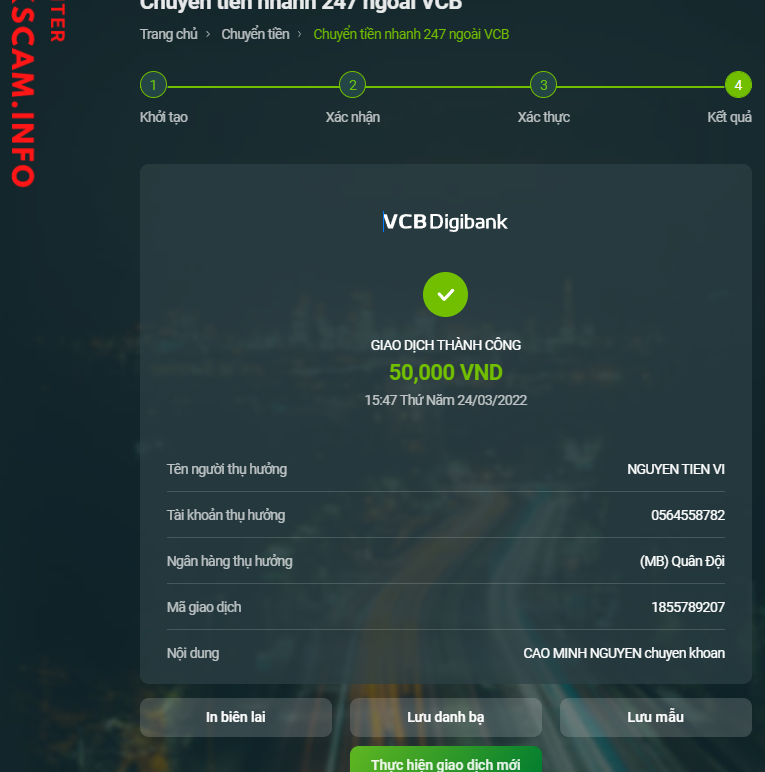 Preuves contre Nguyễn Tiến Vĩ