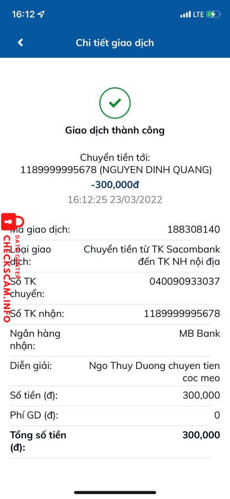 Preuves contre NGUYEN DINH QUANG