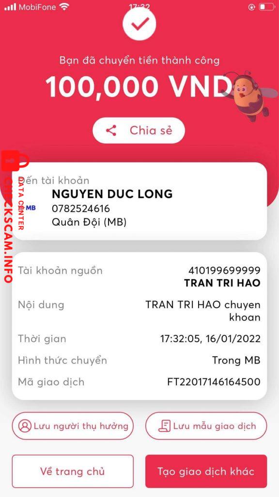 Preuves contre Đức Long