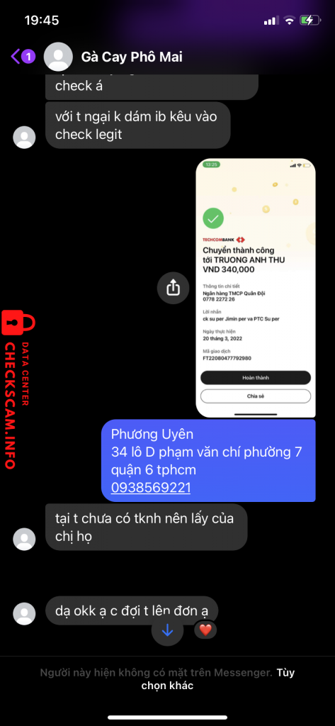 Preuves contre TRUONG ANH THU