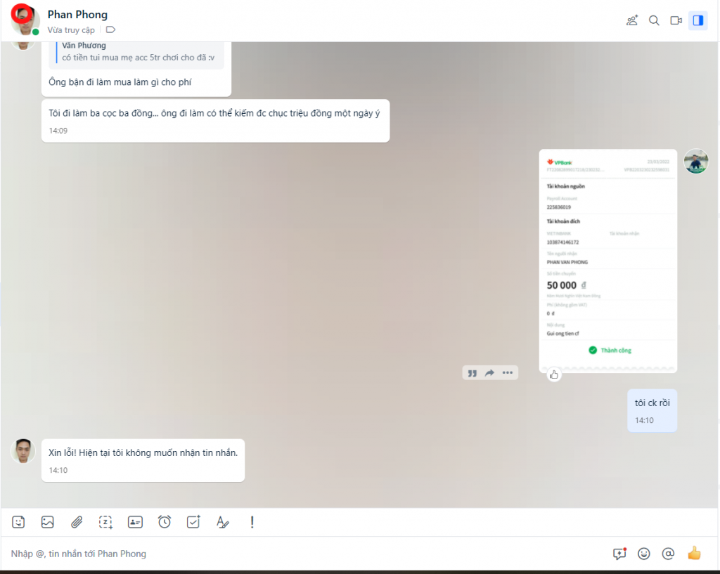 Preuves contre phan văn phong