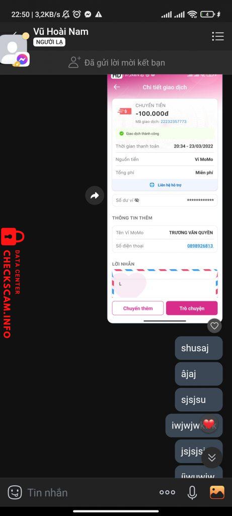Preuves contre Vũ Hoài Nam