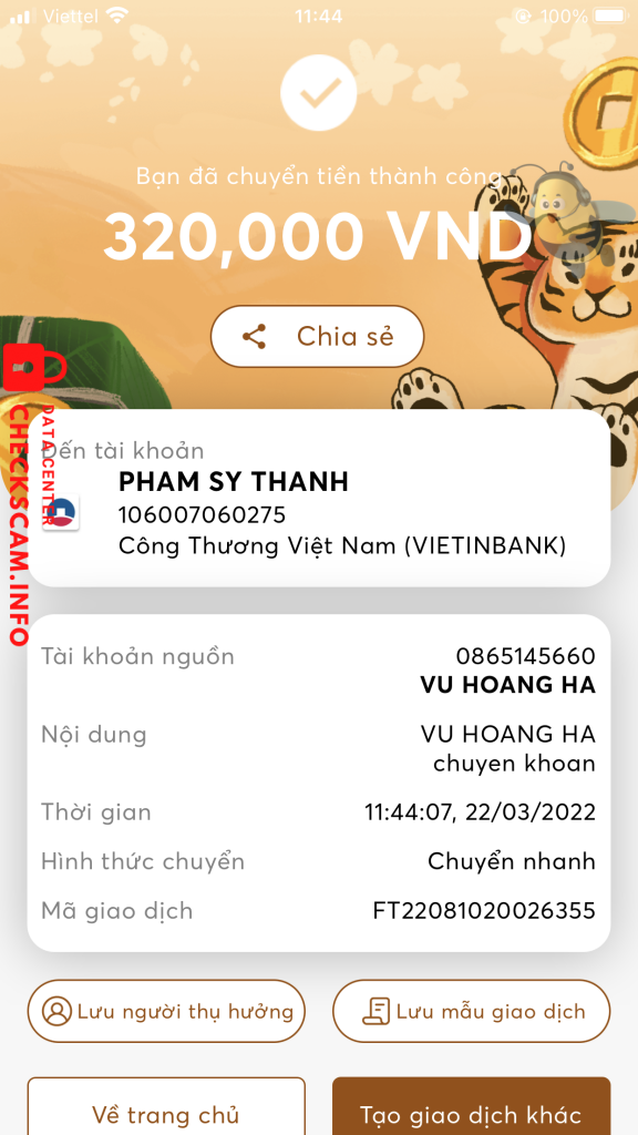 Preuves contre Pham Sy Thanh