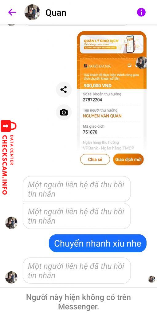 Preuves contre NGUYEN VAN QUAN