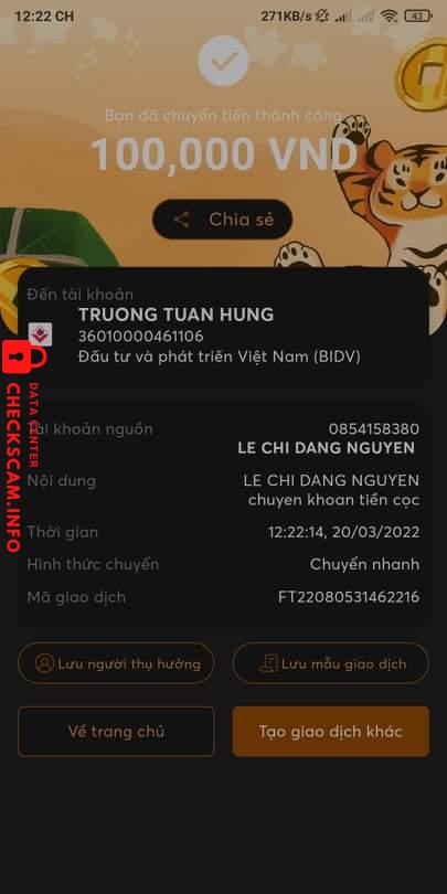 Preuves contre TRUONG TUAN HUNG