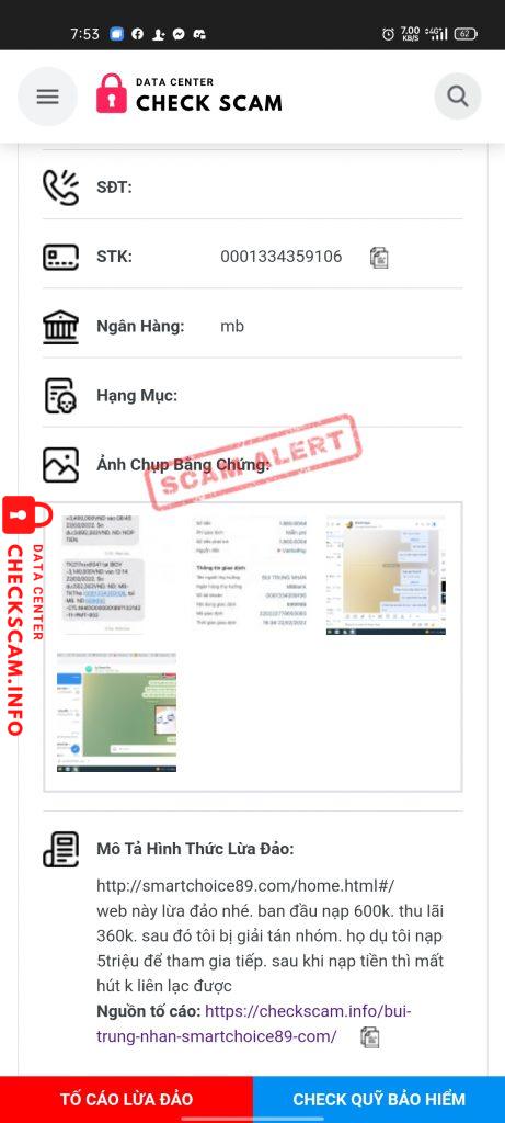 Preuves contre Nguyễn Ngọc Tiến – Smartchoice89.com