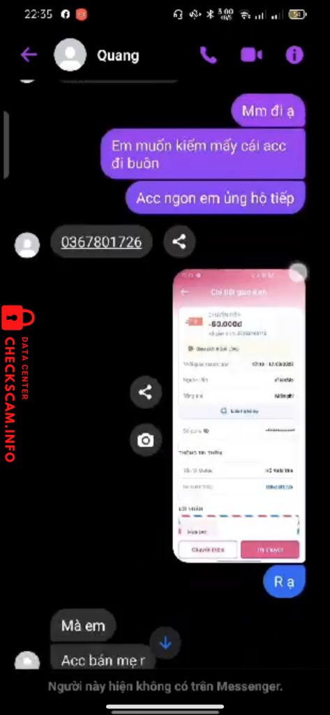 Preuves contre Hồ Văn Trà
